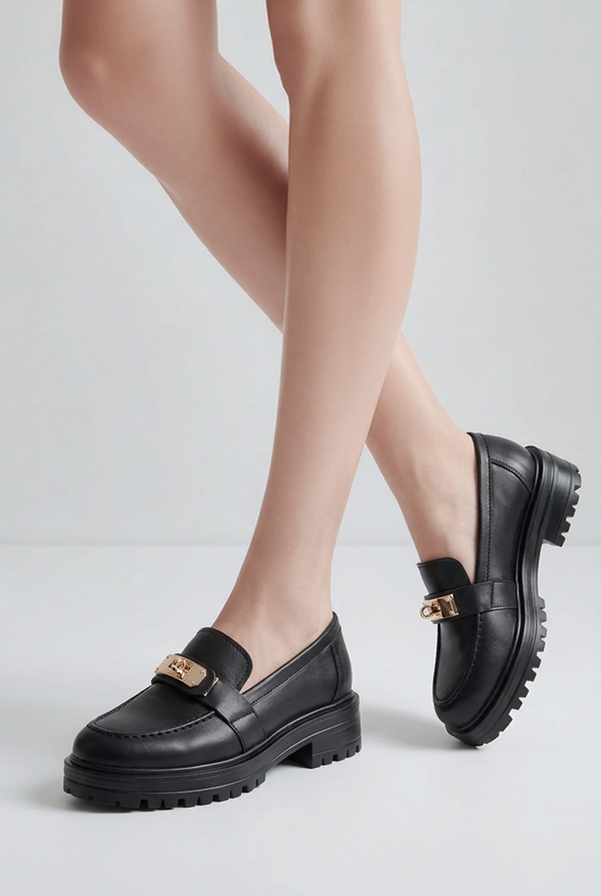 Pantofi piele naturala Chic Gold